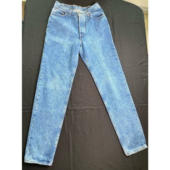Vintage 80s Levi's 501 (17501-0138) Stonewash High Waisted Straight Leg Jeans 11 - Picture 2 of 16
